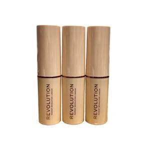 Makeup Revolution Lot of 3 Fast Base Stick Foundation Color F11 Deep Beige Vegan